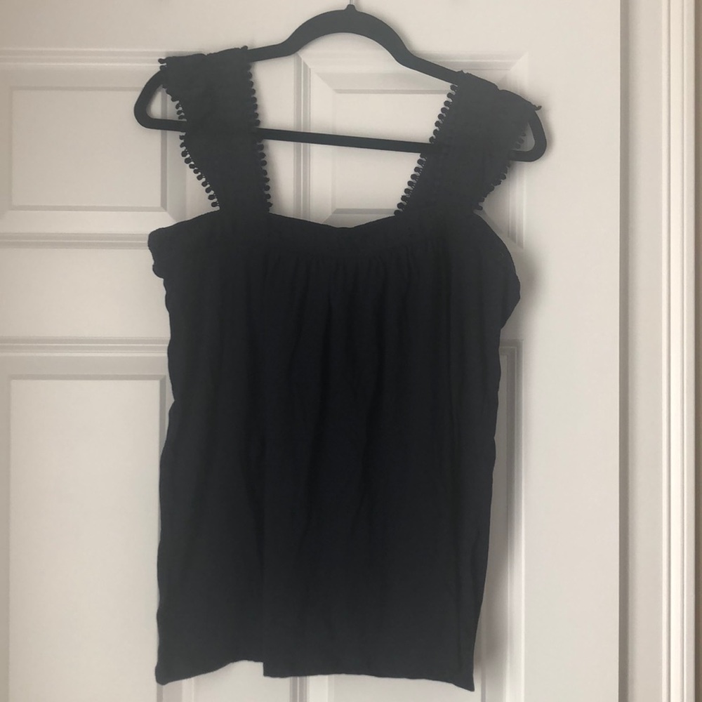 NWT Loft navy tassel top, Medium